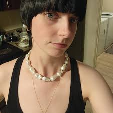 High Quality Large White&gray Natural Baroque Pearls Necklace,handmade  Freshwater Pearls Necklace Choker,baroque Pearl Jewelry,wedding Gift