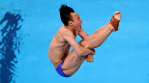 An athlete has her photo taken on the diving board at the tokyo aquatics centre, during the tokyo 2020 olympic games in tokyo, japan, august 1, 2021. 8ehnjdfca6pvjm