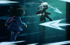 In The Anime Version Of This Fight In My Head The Part With The Slower Music Takes Place Underwater Like They Fall O Undertale Fanart Undertale Anime Version