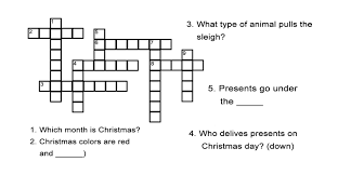 They're equally good for kids learning how to spell, for adults wanting to stimulate their mind, or for senior citizens looking to keep their minds sharp. Christmas Crossword Puzzle All Esl