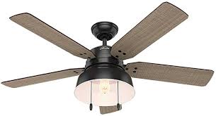 Materials used also tend to vary. Hunter Mill Valley Indoor Outdoor Ceiling Fan With Led Light And Pull Chain Control Amazon Com