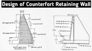 Photos of retaining walls 5. Design Of Counterfort Retaining Wall Part 4 Youtube