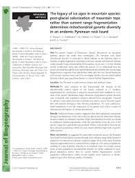 Rue de la glaci?re toulouse. Pdf The Legacy Of Ice Ages In Mountain Species Post Glacial Colonization Of Mountain Tops Rather Than Current Range Fragmentation Determines Mitochondrial Genetic Diversity In An Endemic Pyrenean Rock Lizard