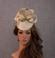 Ivory And Gold Kentucky Derby Hat For Women Kentucky Derby Hat Derby Hats Hats For Women