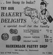 Hackensack Pastry Shop Ad In Hackensack 1963 Bergen County New Jersey Vintage Advertisements Pastry Shop