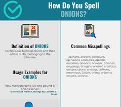 Correct Spelling For Onions Infographic Spellchecker Net