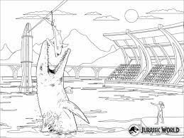 Mosasaurus Feeding Da Universal Studios Limited Em Poster Para Colorir Posterlounge