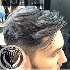Grey Men S Hair Color And Dramatic Gentlemen Undercut Hairstyle Mens Hair Colour Grey Hair Dye Men Hair Color