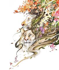 I Create Animal Spirits Through Watercolor Lion Art Art Lion Illustration