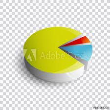 3d Pie Chart Vector Illustration Colorful Pie Chart On