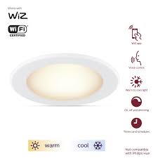 Philips 5 6 In 65 Watt Equivalent Tunable White Dimmable Smart Wi Fi Wiz Connected Recessed Downlight Led Kit 4 Pack 555599 Th Led Kit Philips Smart Bulbs
