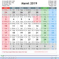 Kalender Jawa Maret 2019 Kalender Satuan