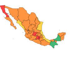 Los establecimientos operarán hasta las 16:00 y los clientes no podrán tocar frutas y verduras. Mapa Del Semaforo Epidemiologico En Mexico Del 4 Al 17 De Enero As Mexico