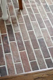 Diy Faux Brick Flooring Sincerely Marie Designs Diy Stone Floor Faux Brick Brick Flooring