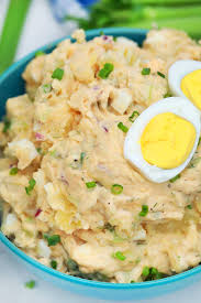 Crisp, delicately sweet green beans pair up with tender, fluffy petite red potatoes for the base of this dynamic salad. The Best All American Potato Salad Recipe Scrambled Chefs