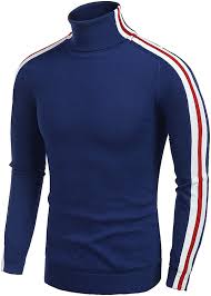 Men's fitted cotton turtleneck sweater | the knit project. Coofandy Mens Slim Fit Turtleneck Sweater Casual Knitted Pullover Striped Sweater Clothing Shoes Jewelry Pullovers