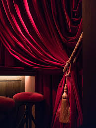 How A Five Decade History Of Hedonism Informs The Quintessence Of A Peerless Barcelona Design Hotel And Its Basement Surprise Red Velvet Curtains Red Curtains Hotels Design