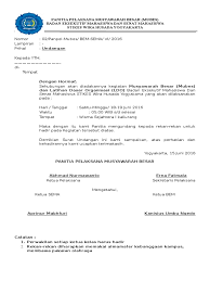 Contoh surat undangan resmi paling lengkap, dikemas rapi dan menarik dengan menggunakan gaya bahasa yang enak dibaca, sehingga menciptakan rasa nyaman bagi para pembaca pada saat mempelajarinya. Contoh Surat Undangan Musyawarah Besar Sample Surat Undangan