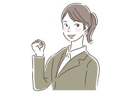 シンプルイラスト無料｜ビジネス 女性3 ガッツポーズ｜【公式】イラスト素材サイト「イラストダウンロード」