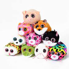 10cm Mini Original Ty Plush Toys Beanie Boos Big Eyes Fox Unicorn Pocket Tsum Candy Pig Stuffed Doll Pink Owl Ty Baby Kid Plush Toy Dolls Beanie Boos Ty Babies