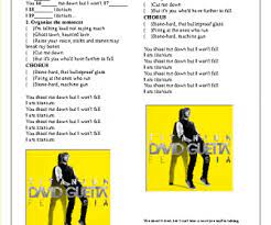 Titanium song from the album titanium (david guetta & sia tribute) is released on jul 2012. Song Worksheet Titanium