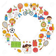5 deportes ideales para niños de 6 a 12 años. Ninos Deporte Fitness Futbol Voleibol Tenis Baloncesto Bicicleta Correr Premio Beisbol Ninos Deporte Para Ninos Y Ninas Vector Patron Ilustraciones Vectoriales Clip Art Vectorizado Libre De Derechos Image 78009318