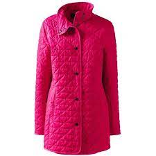 Lands End Women S Petite Quilted Primaloft Parka Red Parka Coat Petite Coat Plus Size Coats