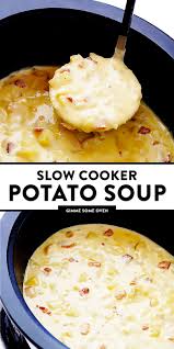Slow Cooker Potato Soup Gimme Some Oven Recipe Slow Cooker Potato Soup Slow Cooker Potatoes Slow Cooker Soup