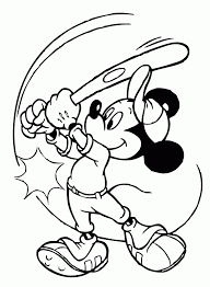 Mickey walking with his surfboard. Print Mickey Mouse Coloring Pages Coloring Home
