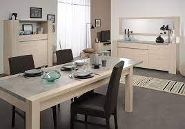 salle a manger complete moderne couleur chene et beton clair charlie salle a manger complete salle a manger contemporaine meuble salle a manger
