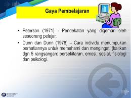 Gaya pembelajaran model dunn & dunn. Ppt Reka Bentuk Instruksional Teori Instruksional Powerpoint Presentation Id 2573320