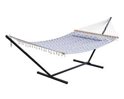 At lazy daze hammocks we know that life can get busy and stressful, and that's why we have perfected the art of doing nothing. Suncreat 2 Person Double Hammock With 12 Foot Steel Stand Includes Quilted Fabric Bed And Pillow Blue Aqua Patio Furniture Accessories Helioservice Patio Lawn Garden