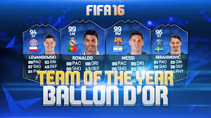 Fifa 20 team of the year fifa 20 toty players. Fifa Ballon D Or Candidates Potential Toty Cards Fifa 16 Ultimate Team
