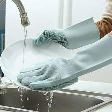 Par De Guantes De Silicona Esponja Guantes De Limpieza Trucos De Limpieza Consejos De Limpieza Profunda