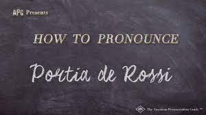 When you begin to speak english, it's essential to get used to the common sounds of the language, and the best way to do this is to check out the phonetics. How To Pronounce Portia De Rossi Portia De Rossi Pronunciation Youtube
