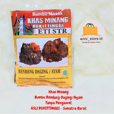 Rendang is a minang dish originating from the minangkabau region in west sumatra, indonesia. Bumbu Khas Bukittinggi Eti Str Bumbu Rendang Shopee Indonesia