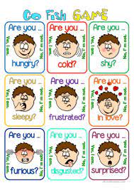 The first thing i did was to ask my daughter to create the image, background, and text for me. Go Fish Feelings English Esl Worksheets For Distance Learning And Physical Classrooms