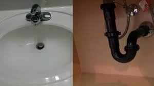 slow draining clogged bathroom sink