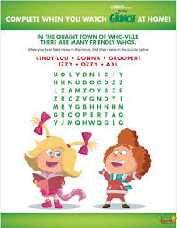 New grinch coloring pages, including whoville, max the dog and cindy lou who, hand drawn with love for dr. The Grinch Activity Sheets Dr Seuss Kiddycharts