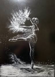 Ballet Dancer Drawing Black And White Black Paper White Pencil Black Paper Drawing Dancing Drawings Scratchboard Art