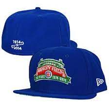 Get This Chicago Cubs Wrigley Field 100 Year Anniversary Fitted Cap At Wrigleyvillesports Com Cubs Merchandise Chicago Cubs New Era Cap