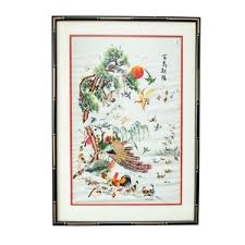 Check spelling or type a new query. Lot Art Chinese Silk Embroidery 100 Birds Adore The Phoenix