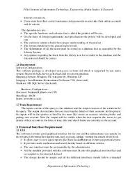 Software Requirements Specification Of Library Management System Software Requirements Specification Management Software