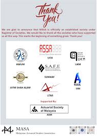 Click here to check if the course you choose is accredited. It Is With Great Honour To Finally Malaysian Actuarial Student Association Masa Facebook