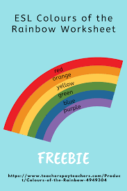 Colours Of The Rainbow Worksheet