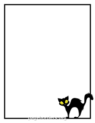 Black Cat Border Clip Art Page Border And Vector Graphics Halloween Borders Page Borders Borders For Paper