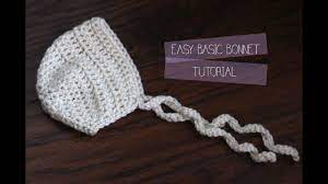 Crochet Tutorial Easy Newborn Baby Bonnet Youtube
