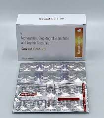 Gevast Gold 20 Capsules Atorvastatin 20mg Aspirin 75mg Clopidogrel 75mg The Gold Standard Combination To Control Heart Disease Atorvastatin Aspirin Clop