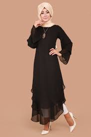 Kolyeli Sifon Salas Tunik Siyah Urun Kodu Knz2105 99 90 Tl Fashion Dresses Nun Dress