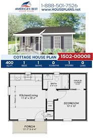 1292 sq/ft height 9' porch: House Plan 1502 00008 Cottage Plan 400 Square Feet 1 Bedroom 1 Bathroom Guest House Plans Cottage Plan Tiny House Floor Plans